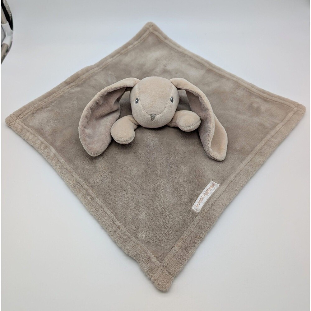 Blankets & Beyond Tan Brown Bunny Lovey Security Blanket